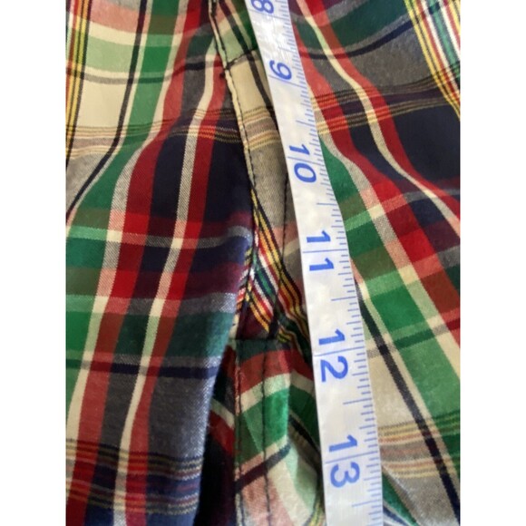 Vintage Polo Ralph Lauren Mens Reversible Short Size 38 Blue Madras Plaid Preppy - Picture 11 of 12